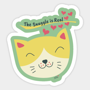 The Snuggle is Real Sticker